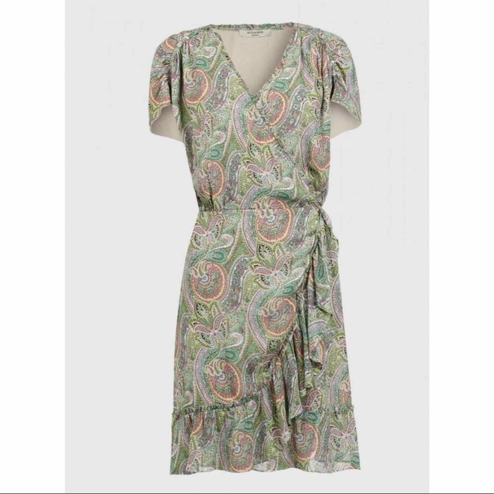 All Saints Zini Shahmina mini paisley print dress